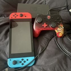 Nintendo Switch With Remote And Connection For TV