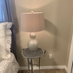 Gray White Washed Side Table