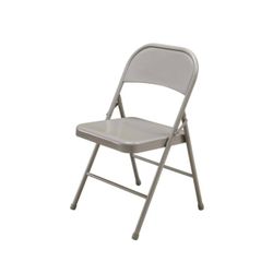 Beige Metal folding chair