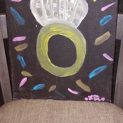 Canvas Wedding Ring Painting