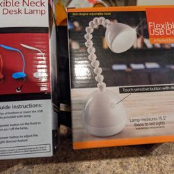 New Desk Lamp Blue Left OR White Right Pick One