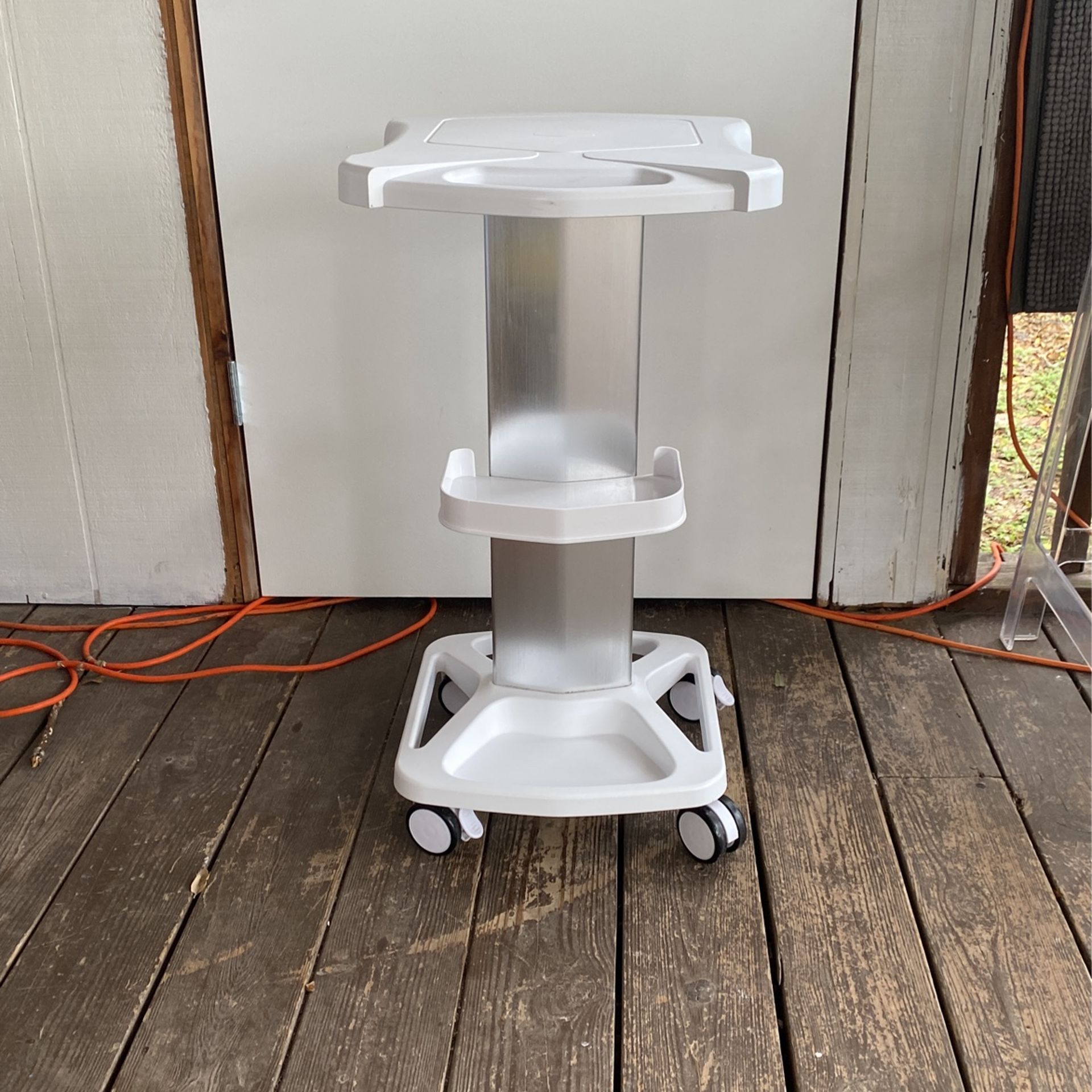 White/silver Push Trolley Cart