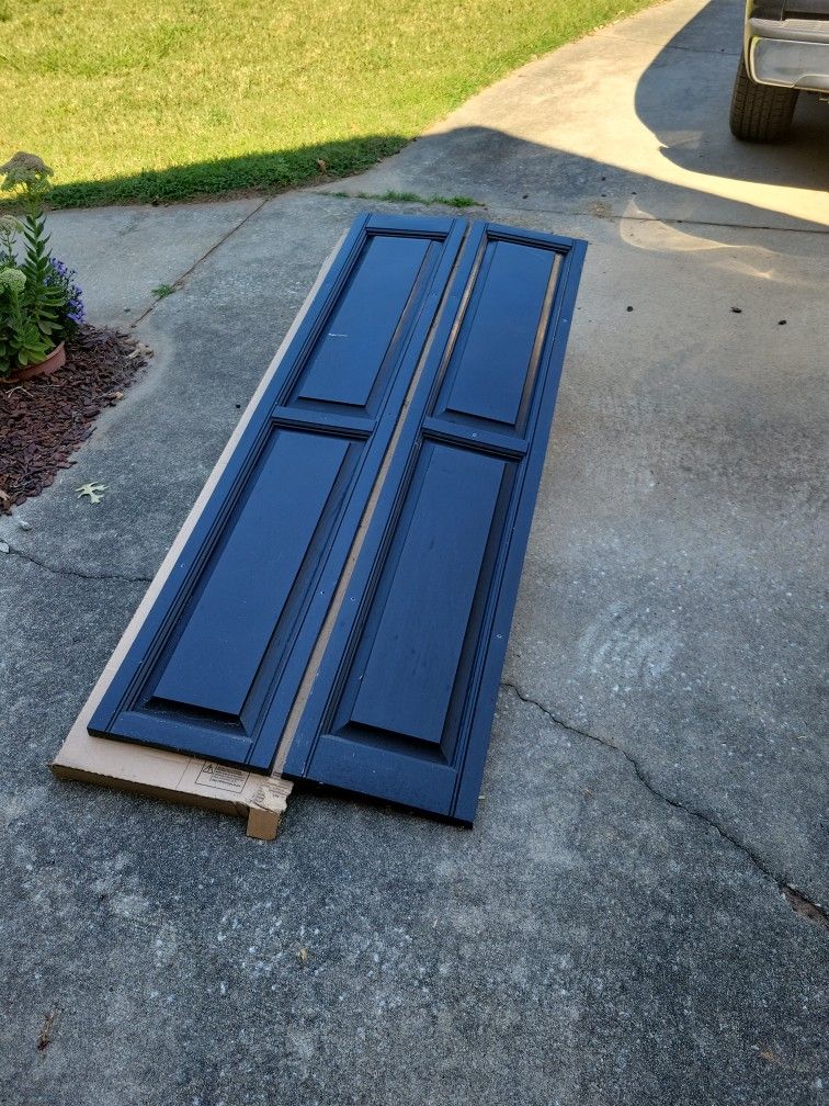 Black Vinyl Shutters 74 Inch