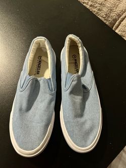 Magellan Light Blue Slip-On Sneakers — Size 8