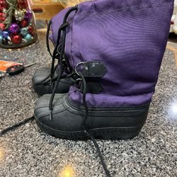 Kids Purple Snow Boots - Size 12