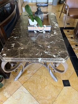 Marble & Iron Coffe Table