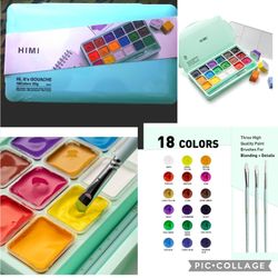HIMI Gouache Paints Set, 18 Colors, 30g,