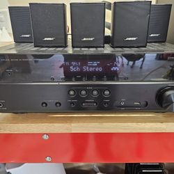 Epson Projector and Yamaha Receiver with Bose Accoustmas 6 Surround Sound