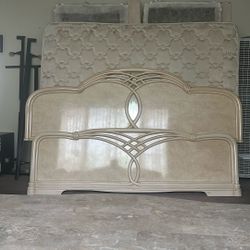 King Size Bed With Rails And Head Board 