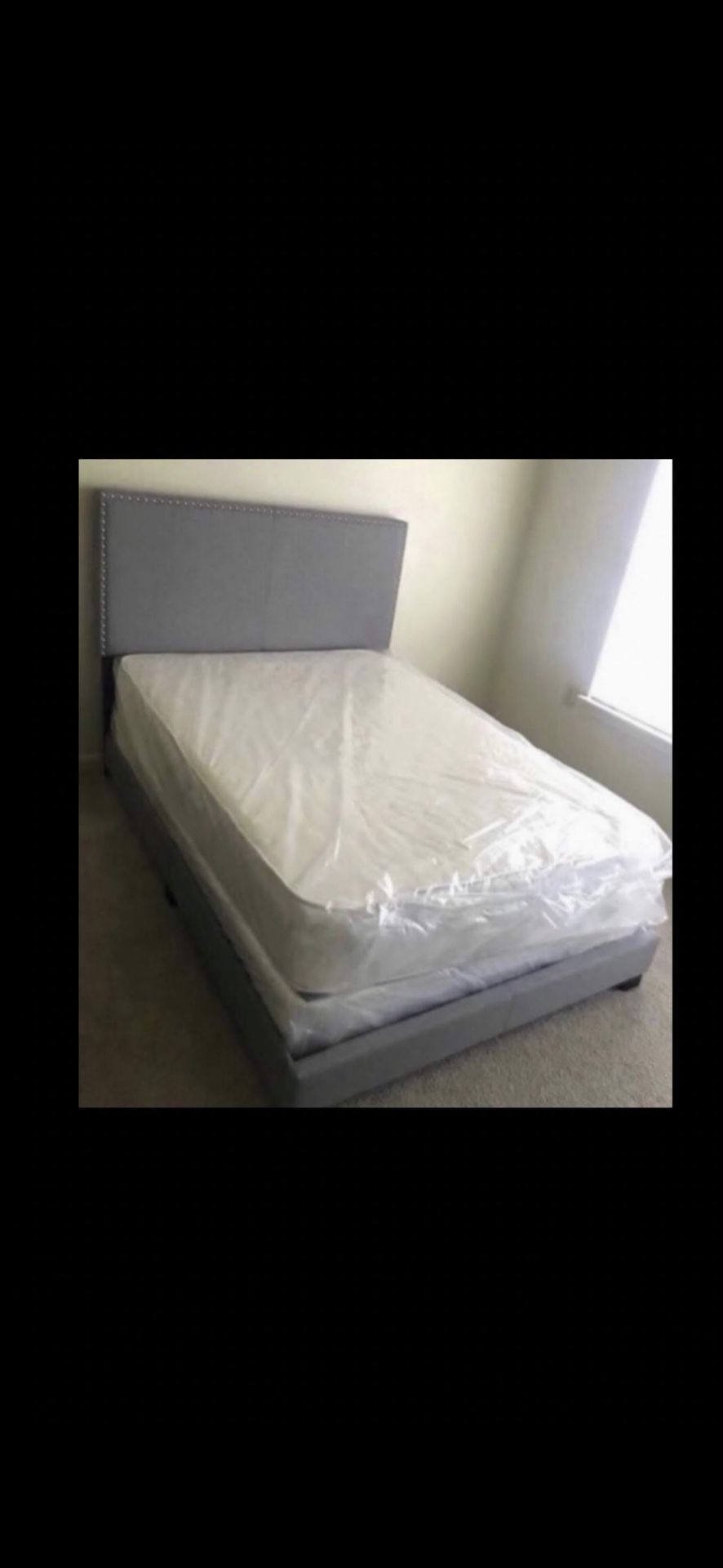 New Queen Bed + Mattress Set