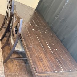Dining table with chairs