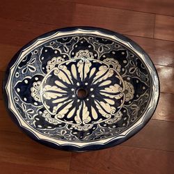 Beautiful Hand-Painted Ceramic Bathroom Sink Basin