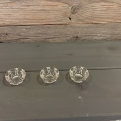 3 Antique Matching Salt Cellars 