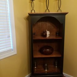 Black Beadboard Bookcase 