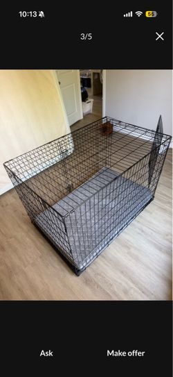 Large Folding 2-Doors Dog Crate Kennel for Pets