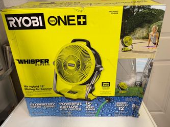 RYOBI 18V ONE+ Hybrid 12" Misting Air Cannon Fan (PCL850B) - Open Box