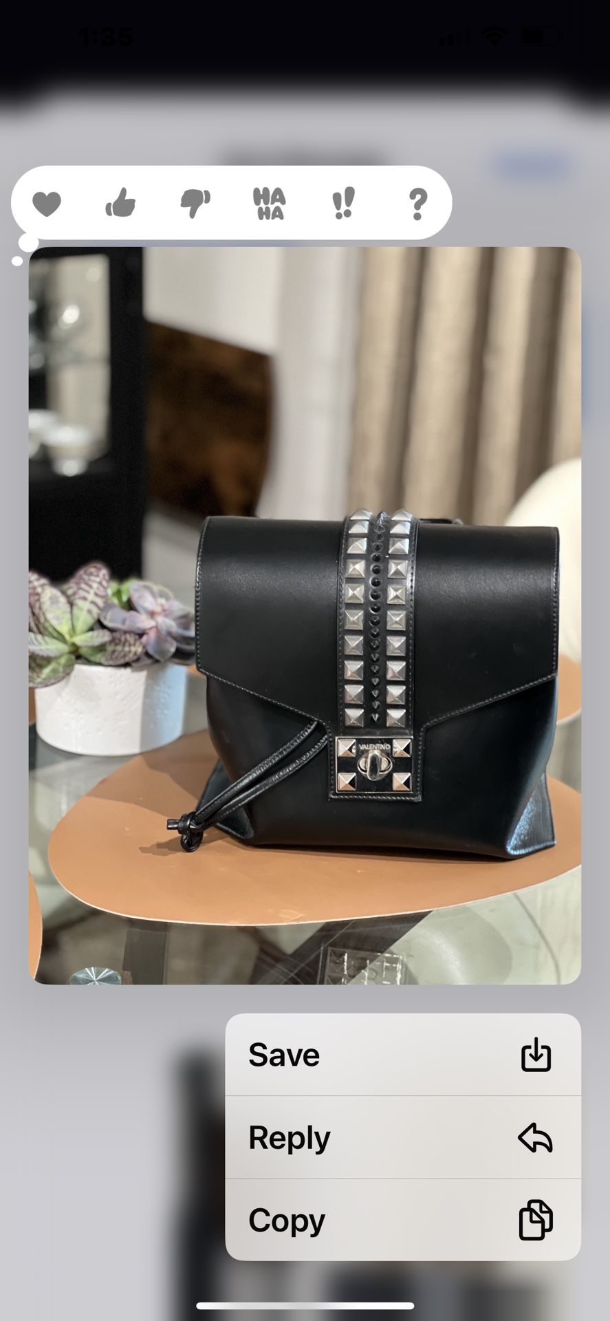 Valentino Black Studded Backpack 