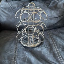 Silver K Cup Coffee Spinning Pod Holder