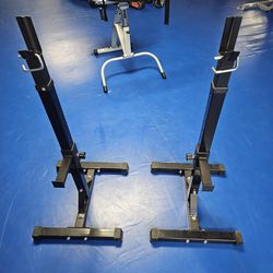 Free weight stands adjustable