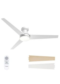 52 Inch Modern White Ceiling Fan