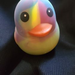 Rainbow Squeezy Duck