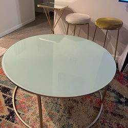 Table, Chair, And Glass Table