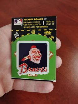 Vintage Braves Sticker card