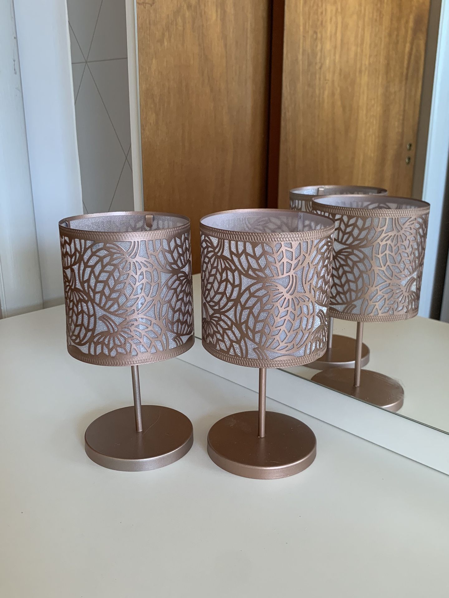 Rose Gold Fall Decorative Candle Holders
