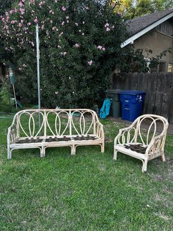 70s Wicker Patio Set