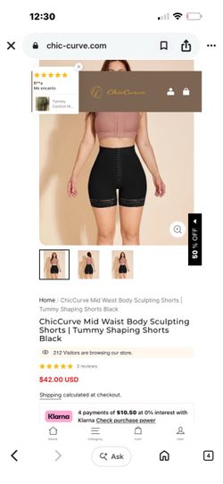 Black short shapewear, size XS, Chiccurve brand; it is new and of very good quality.