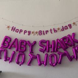 Baby Shark Ballon For Girl Birthday Party 