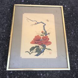Red Flower Framed Art