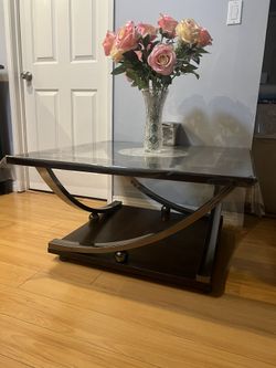 Coffee Table, Dark Brown, Espresso Table, Square Table