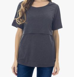 Women's Maternity Nursing Tops Short Sleeve Set of 2