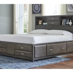 Queen Bed Frame with 8 Drawers