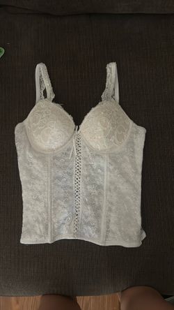 White lace corset top