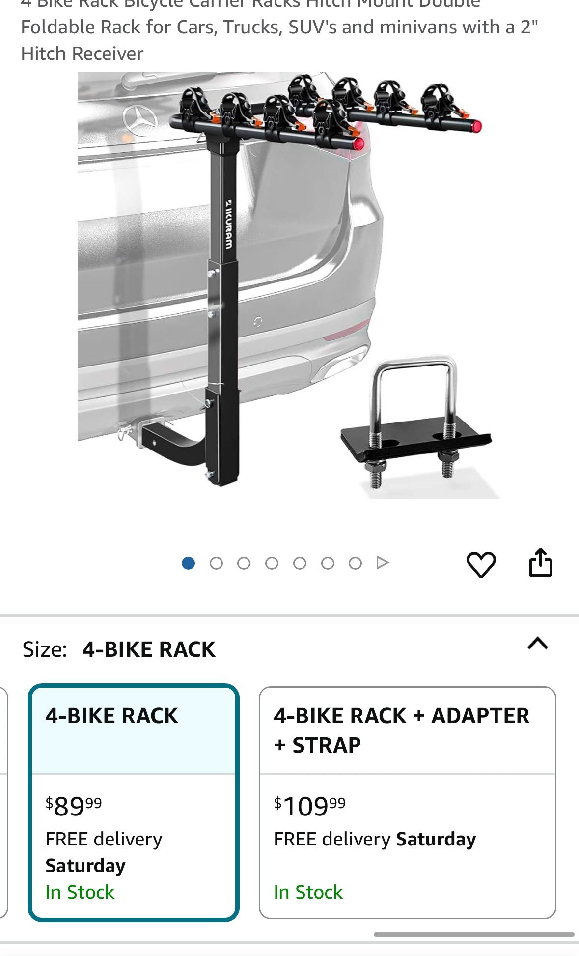 Brand New 4 Bike Rack