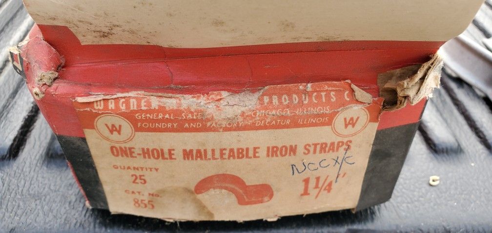 Wagner  1-1/4" Malleable Iron Straps,one hole