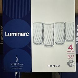 Brand New Luminarc rumba style Glasses 
