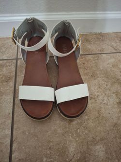 White sandals