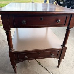 Stanley Solid Wood  2 Drawer End Table