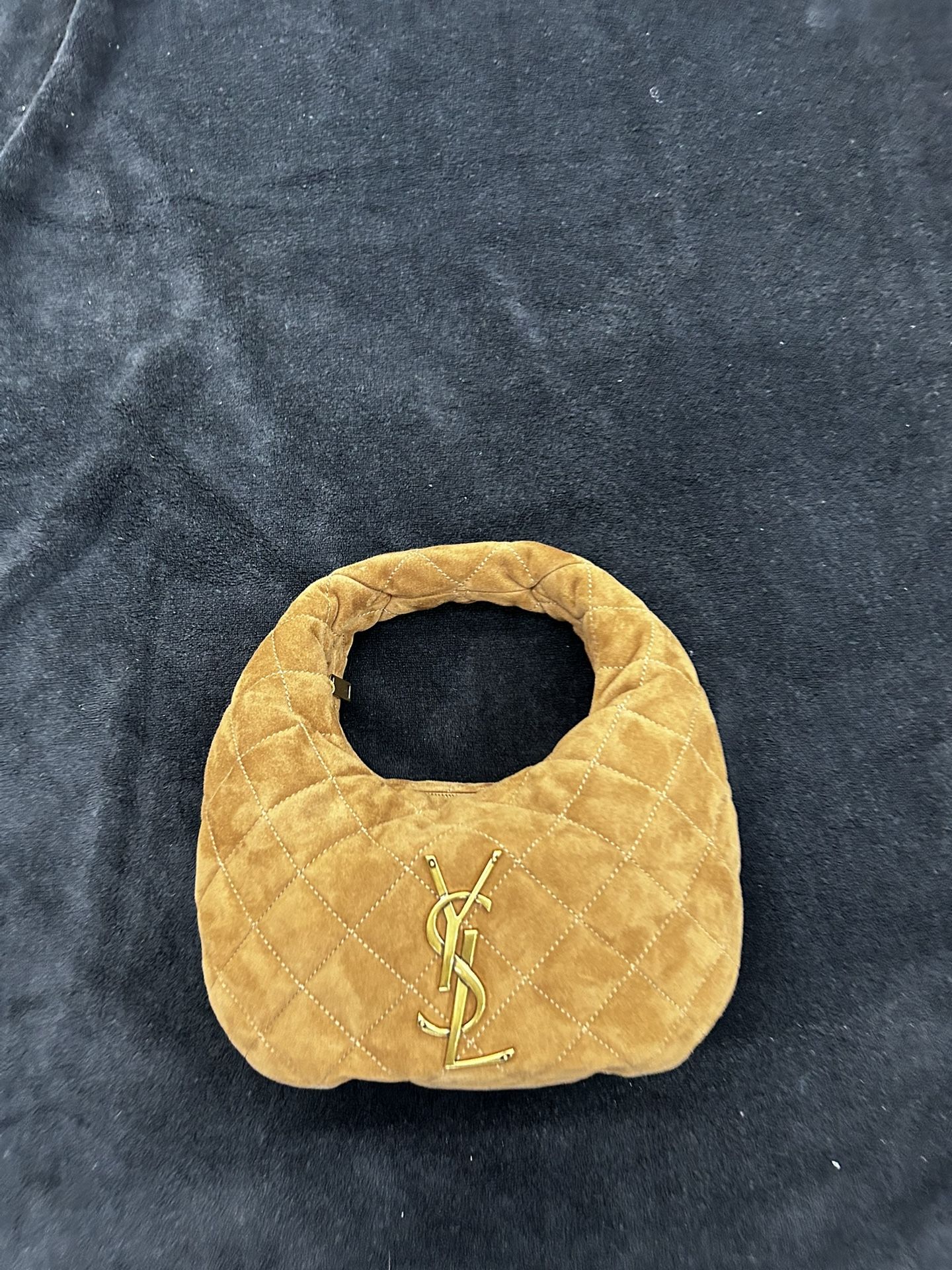 ICARINO IN QUILTED SUEDE CARAMEL COGNAC