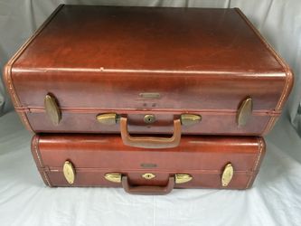 Vintage 1950s Samsonite Hard Shell Suitcases x 2