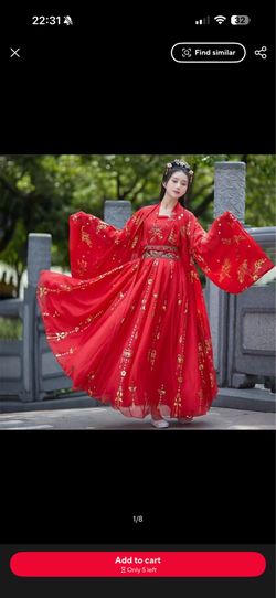 Red Chinese Costume Dress - Women’s Size XL