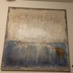 Beautiful Christmas Gift Cracked Paint Art 39” x 39”