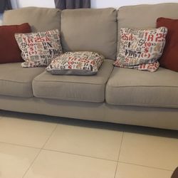 Couch And 5 Pillows -3 Seat  