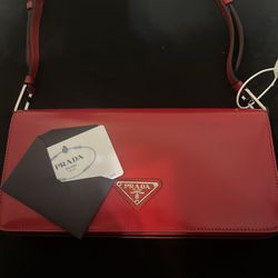 Certified  Small Red Prada Handbag w/ Tag