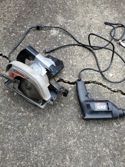 Skil drill and craftsman saw.