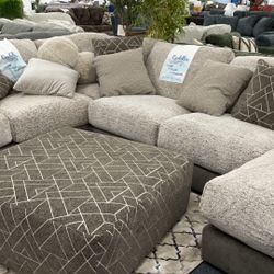 Super Comfy Cuddler Cushion 4 Pc Sectional Steel Tech Framing Was $5000 
