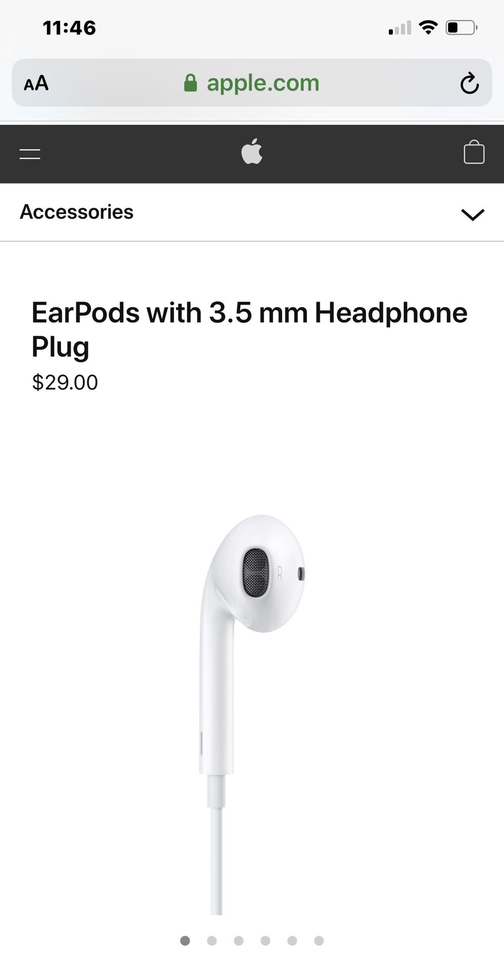 EarPods with 3.5 mm headphone plug
